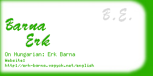 barna erk business card